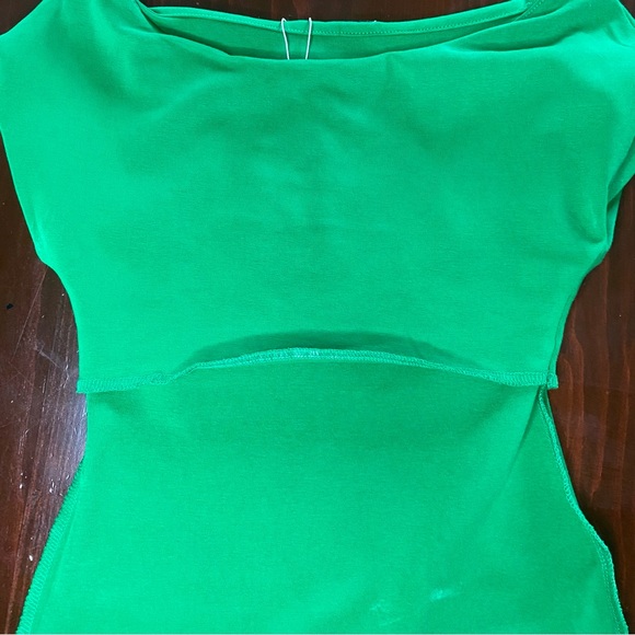 ZARA Women’s Fitted Dress Green Boatneck Size Small - Picture 9 of 11